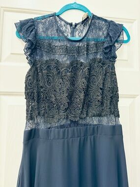 ASOS Navy Blue Lace Maxi Dress